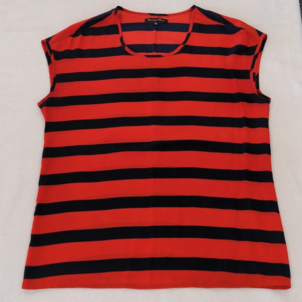 Madewell 100% Silk Striped Top